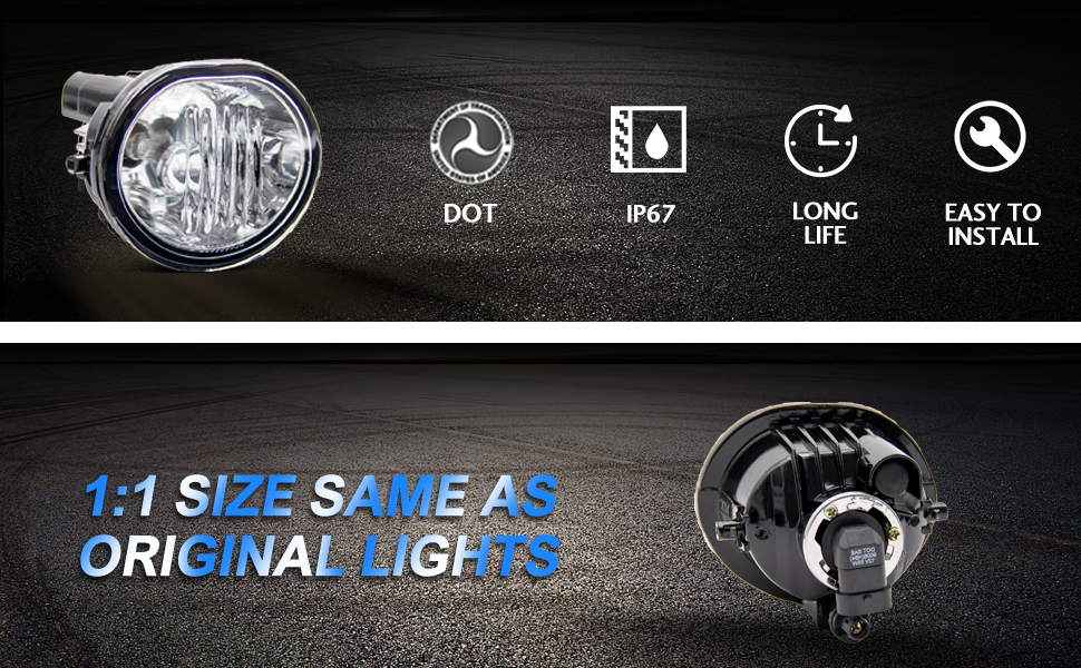 SPIEGEER Fog Lights Assembly for 2003 2004 2005 2006 2007