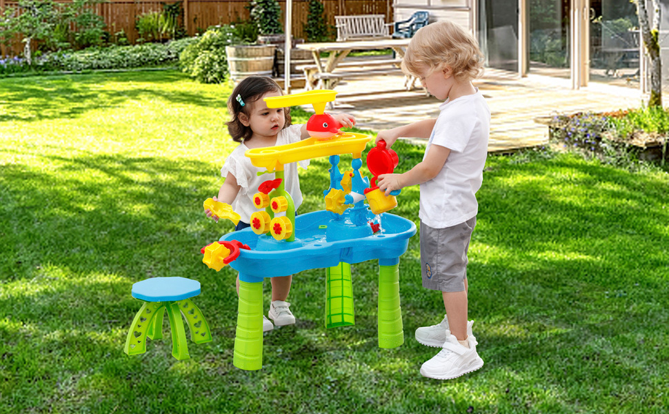 Trimate Toddler Sensory Sand and Water 3 Tier Table with Chair | Indoor & Outdoor