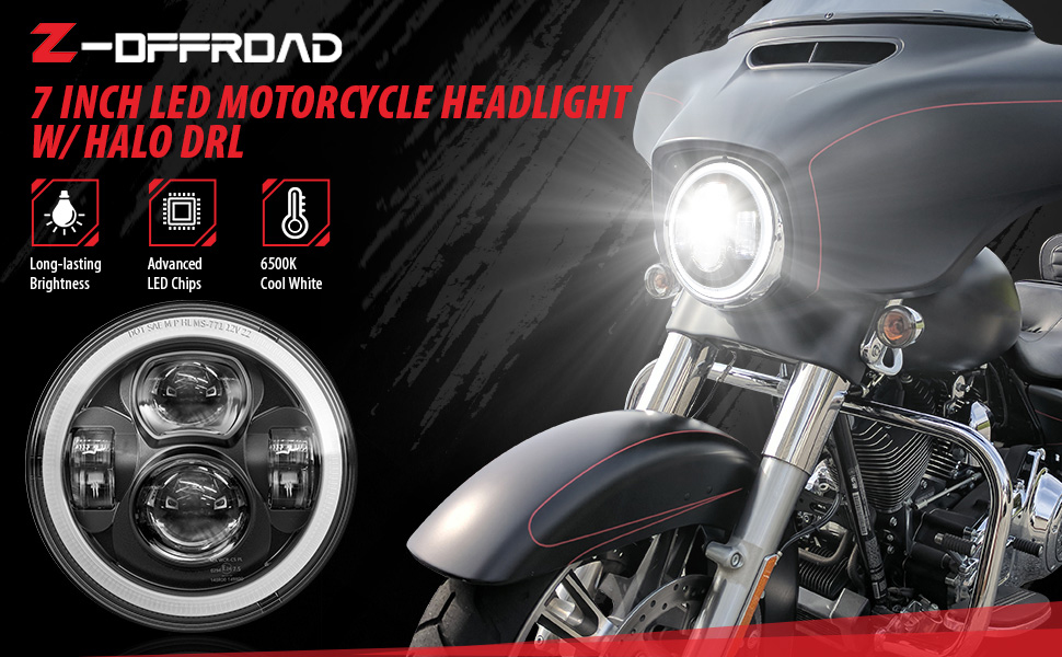 Amazon.com: Z-OFFROAD Upgrade 7 Inch Motorcycle LED