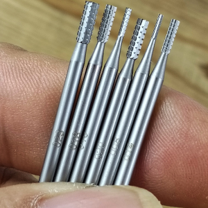 6 Pcs 3/32" Shank Cylindrical Cross Cut Burr (008-023)