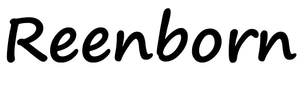 Text reading 'Reenborn' in black handwritten-style font against white background.
