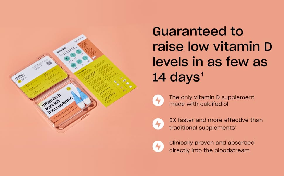 d.velop Vitamin D Test Kit, 2Pack Accurately Track Your