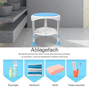 Badezimmerhocker mit Ablage