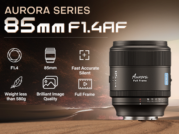 SIRUI Aurora 85mm Obiettivo F1.4 Full Frame Auto Focus