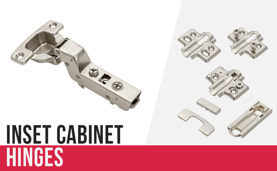 2X Clip Top Soft Close 110° Inset Hinge Mounting Plate (Black