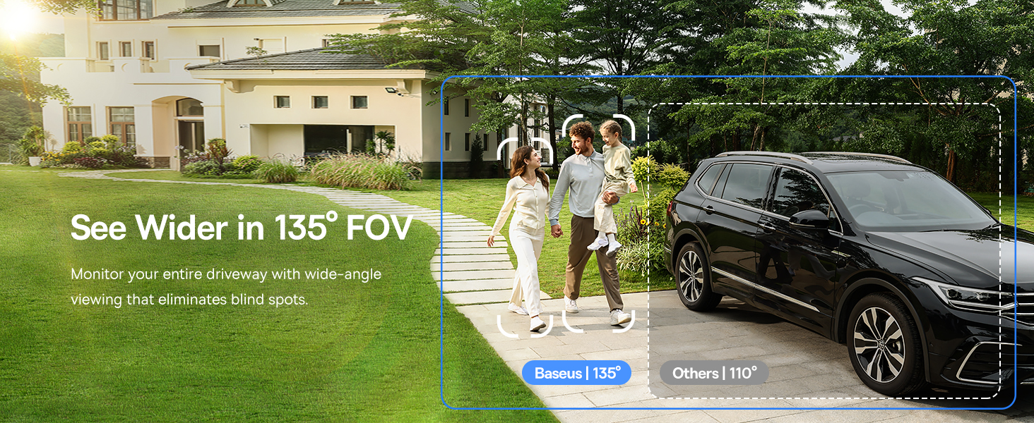 Baseus Solar Security Cameras Wireless Outdoor S1 Lite, 2K QHD Solocam Solar Camera