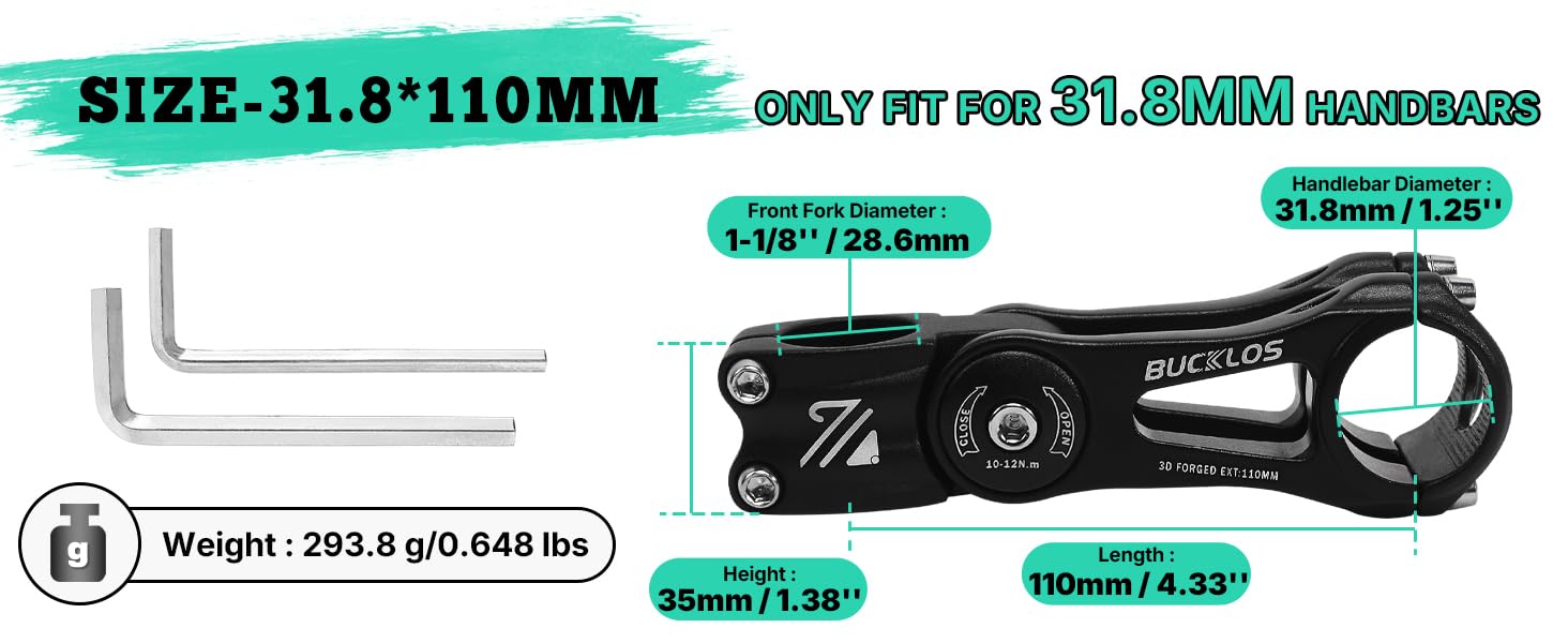 Adjustable Bike Stem-31.8-110mm