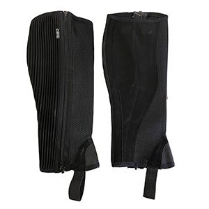 Image of a pair of the half chaps on a white background