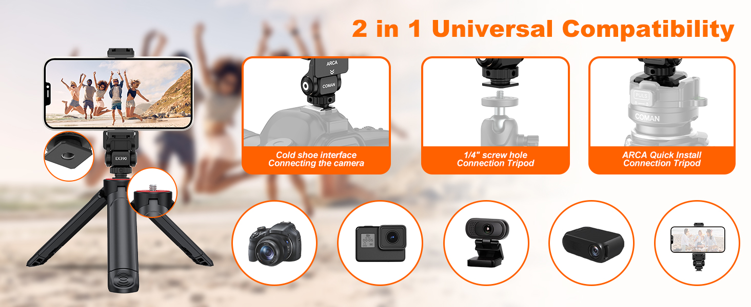 Metal Phone Tripod Mount