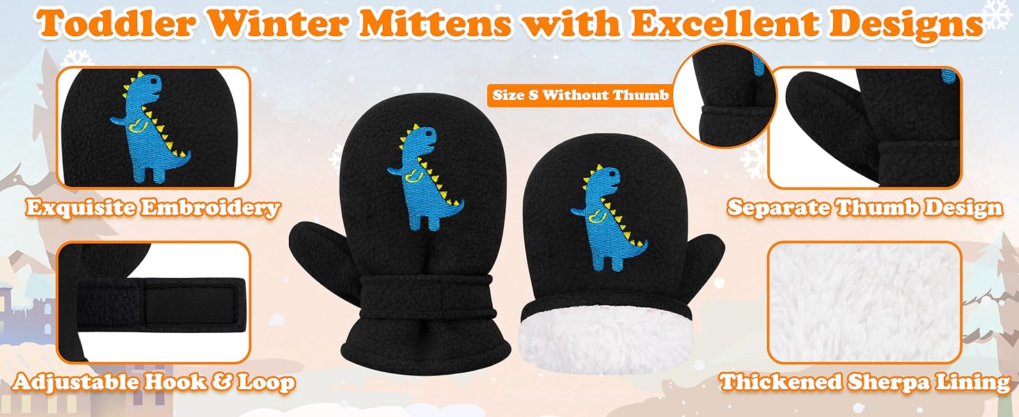 baby mittens winter toddler mittens boy toddler mittens ages 2-4 baby winter mittens 6-12 months