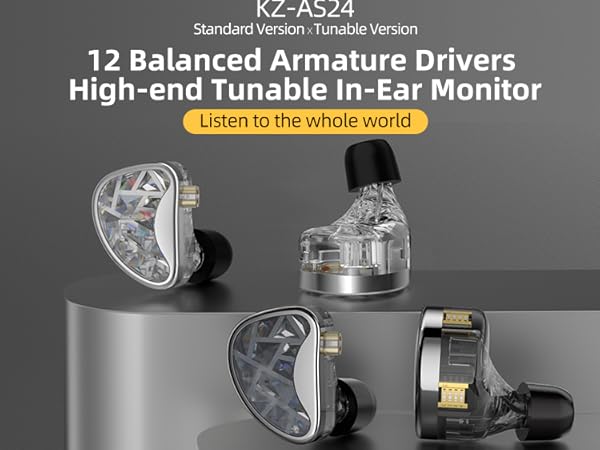 イヤホン KZ-AS24 Amazon.com: KZ AS24 in Ear Headphone,12 BA Units on Each