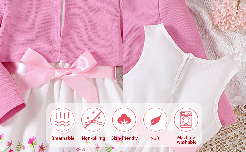 Little Girls Dress and Cardigan Sets