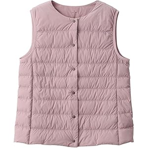 Amazon | 無印良品 婦人 軽量ダウンノーカラーベスト (帯電防止