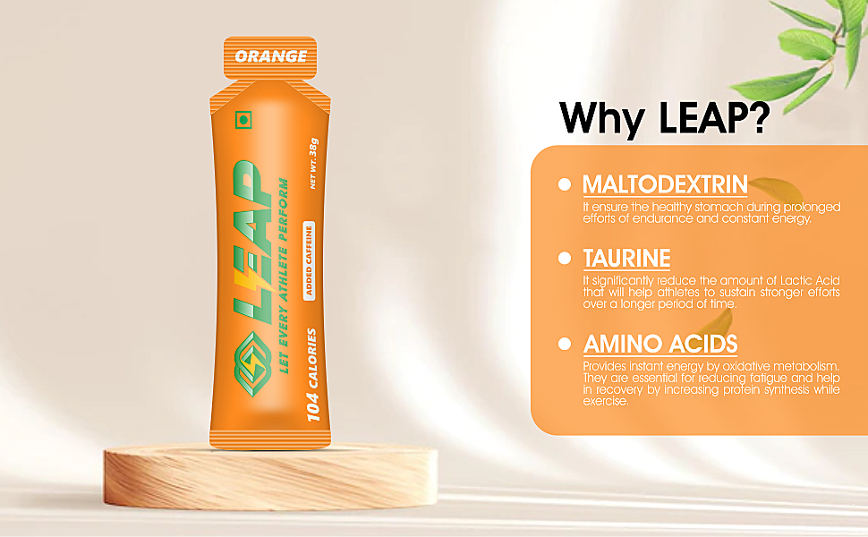 LEAP Endurance Gels for Running, Energy gel for cycling, Gel Pack