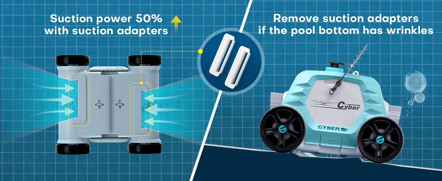 Ofuzzi Winny Cyber 1000 Cordless Robotic Pool Cleaner, Max