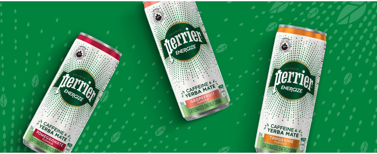 PERRIER Energize Organic Energy Drink, Flavored Sparkling Water