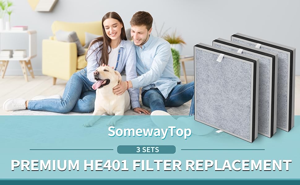 [3 Packs] HE400 Filter Replacement Compatible with Shark