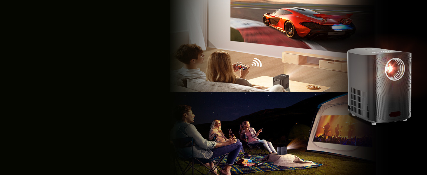 BYINTEK X20 Wireless Projector, Portable Smart Projector, 250 ANSI