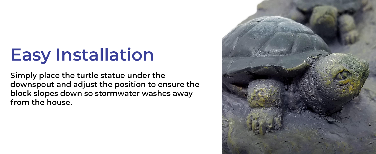 Outdoor extension decoration spout cute playful drain drainage patio diverter décor tortoise