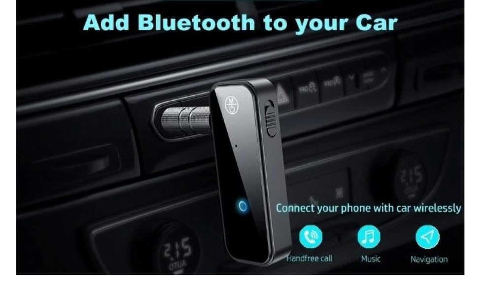 Simply insert the Bluetooth AUX adapter 