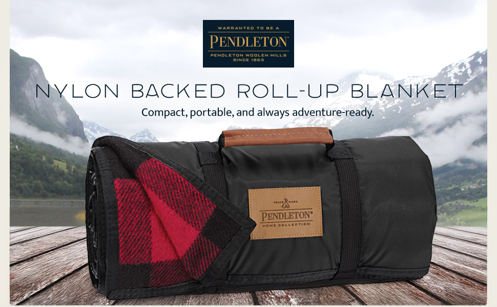 Pendleton Nylon Backed Roll-Up Blanket