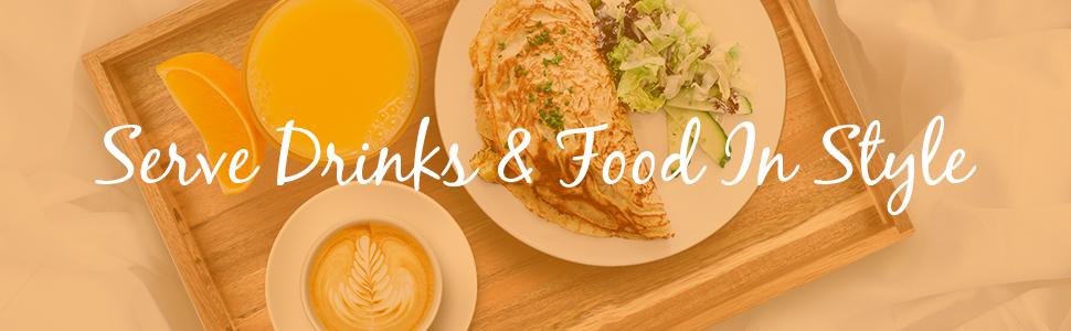 Transport food easily with serving board tray