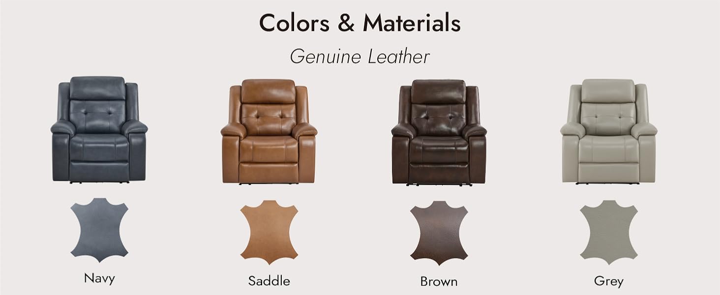 genuine leather recliner chair