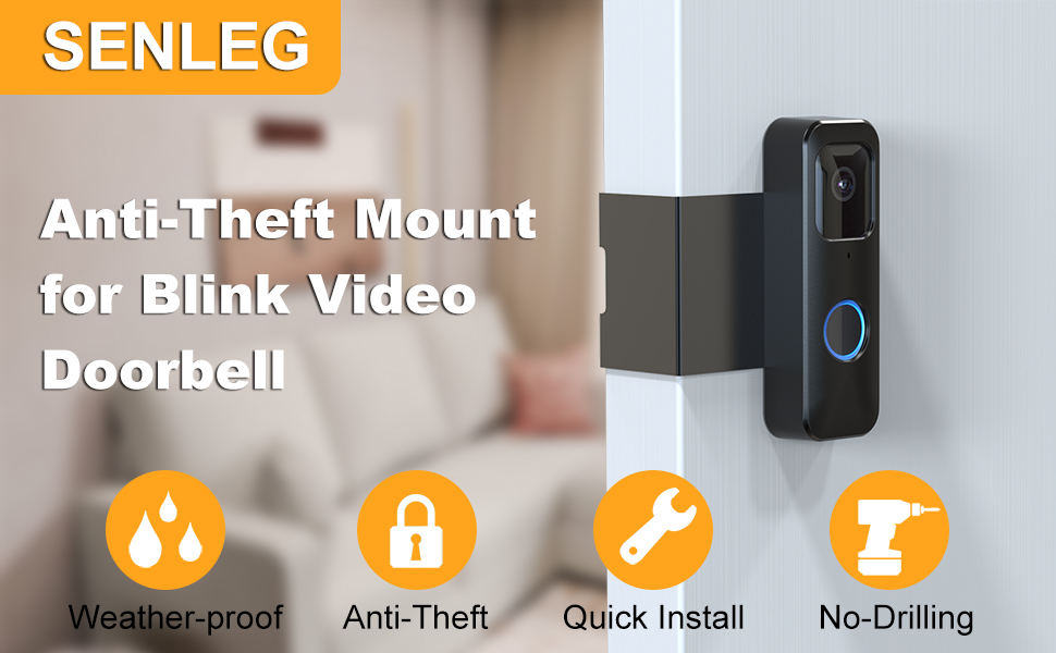 Blink Doorbell Mount, AntiTheft Blink Video Doorbell Door Mount
