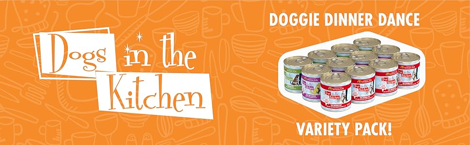 Dogs in the Kitchen Doggie Dinner Dance 10oz Can Variety Pack