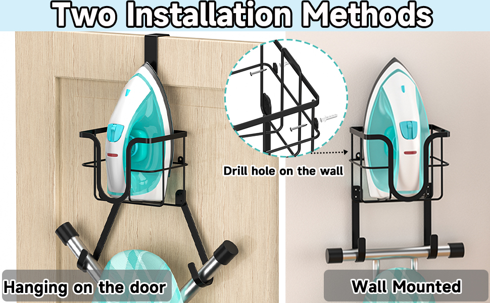 Ironing Board Hanger Wall Mount/Over The Door Ironing Board
