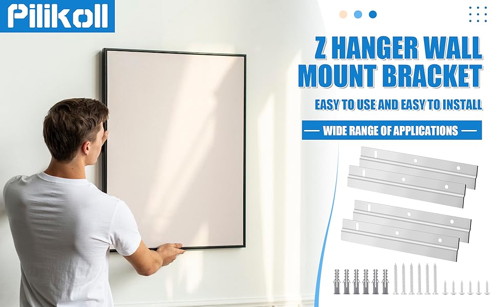 Pilikoll 4 Pcs 15CM French Cleat Picture Hanger Z Hanger Wall Bracket