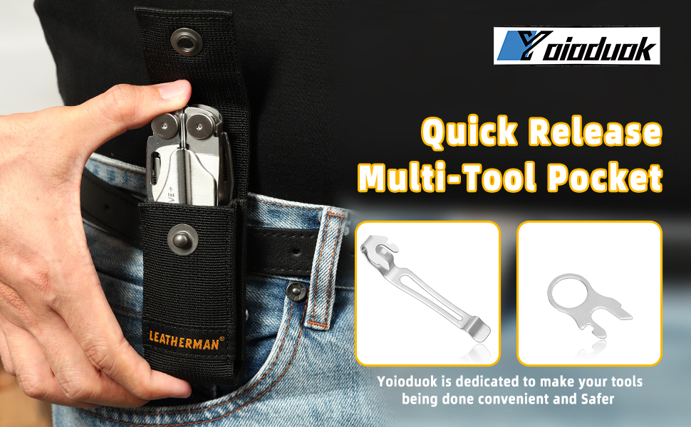 QuickRelease Pocket Clip, MultiTool Pocket Clip for Leatherman Wave