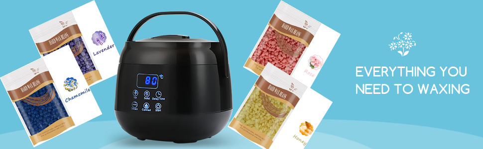 Waxing Kit with Wax Heater