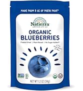 NATIERRA Nature's All Foods Organic Freeze-Dried Blueberries | Non-GMO & Vegan | 1.2 Ounce