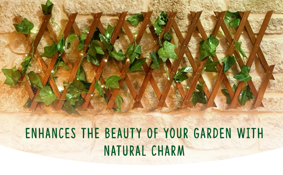 Green Thumbz Garden Trellis 180cm x 25cm Wooden Expanding Trellis