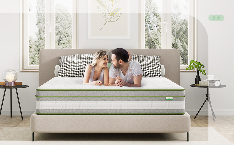 Queen Mattress 12 Inch, Novilla Hybrid Pillow Top Queen Size Mattress