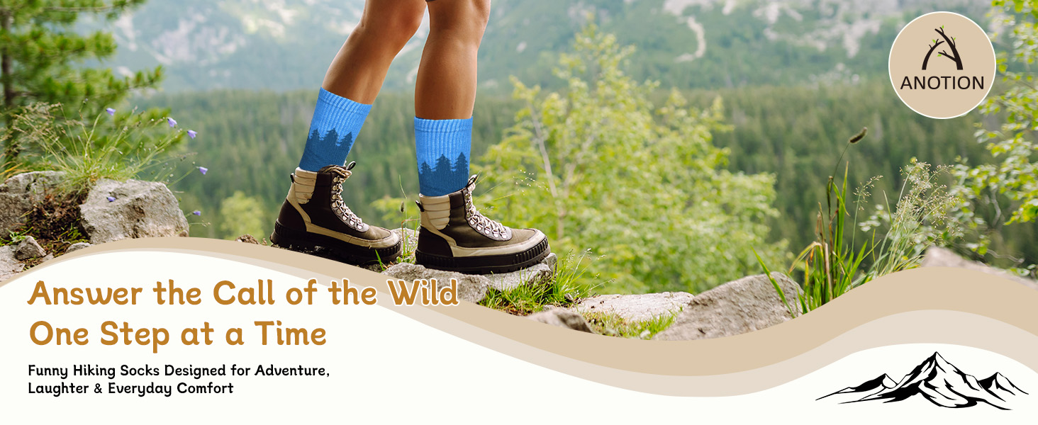 Funny Hiking Socks for Men Women