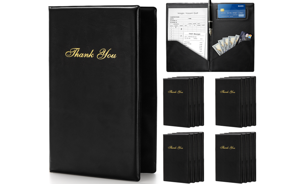 Lyellfe 12 Pack Restaurant Check Presenters, Guest Check