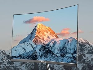 Gawfolk 24.5 Inch Gaming Curved Monitor Built-in Speakers, 3000R 120Hz PC Screen Full HD 1080P