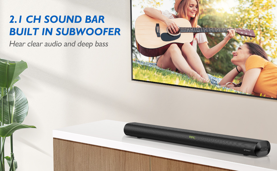 WITSHOCK Sound Bar Soundbar TV Speaker 2.1 CH Surround
