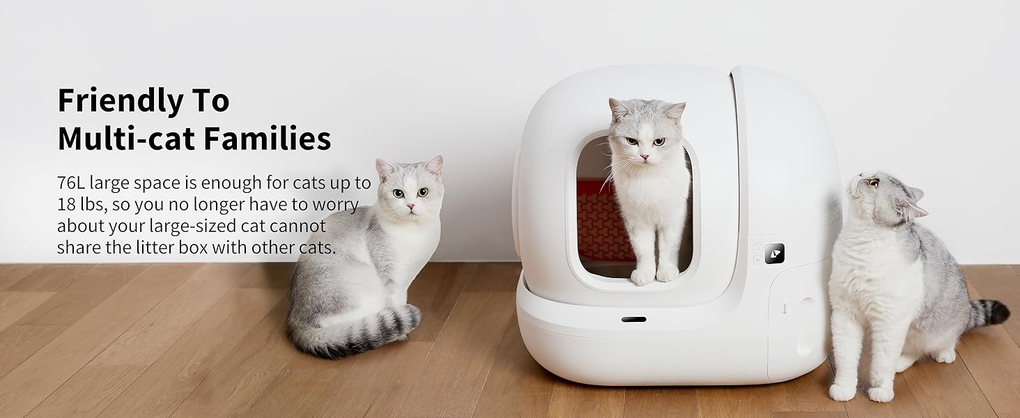 PETKIT Self Cleaning Cat Litter Tray, PURA MAX Automatic Cat Litter