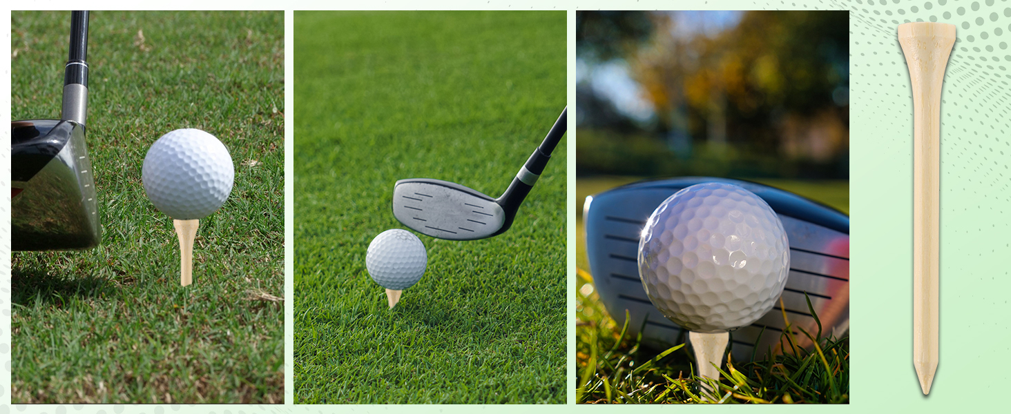 weyleity Bamboo Golf Tees Pack of 1000 23/4inch Length Friendly