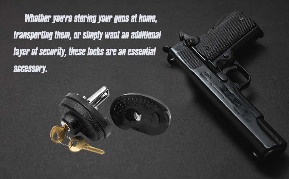 VicBre 2 PCS Keyed Alike Trigger Gun Locks for Pistols Rifles Shotguns