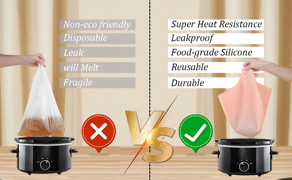 Dexspoeny Reusable Liner (for CrockPots), Silicone