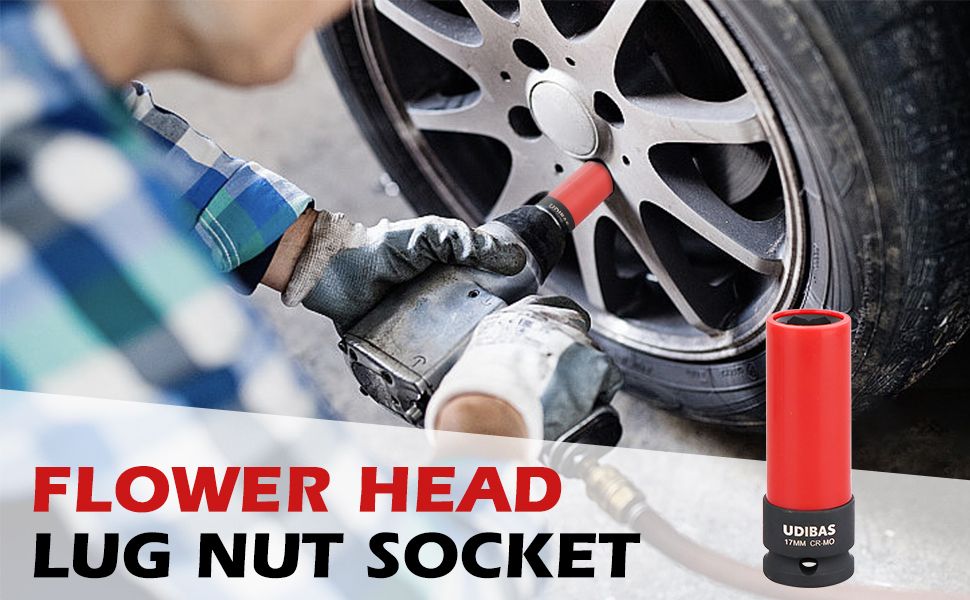 Amazon.com: 17mm Convex Flower Head Lug Nut Socket for