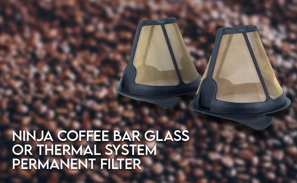 Replacement Reusable 2 Pack Filters for Ninja Coffee Bar