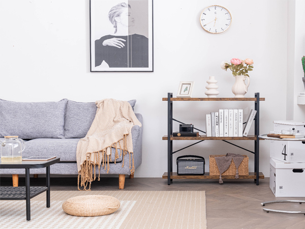 Amazon.co.jp: HCHQHS オープンラック オープンシェルフ 3段 幅