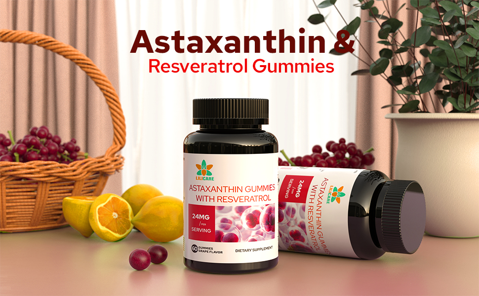 Astaxanthin 24mg Gummies, Antioxidants Supplement with