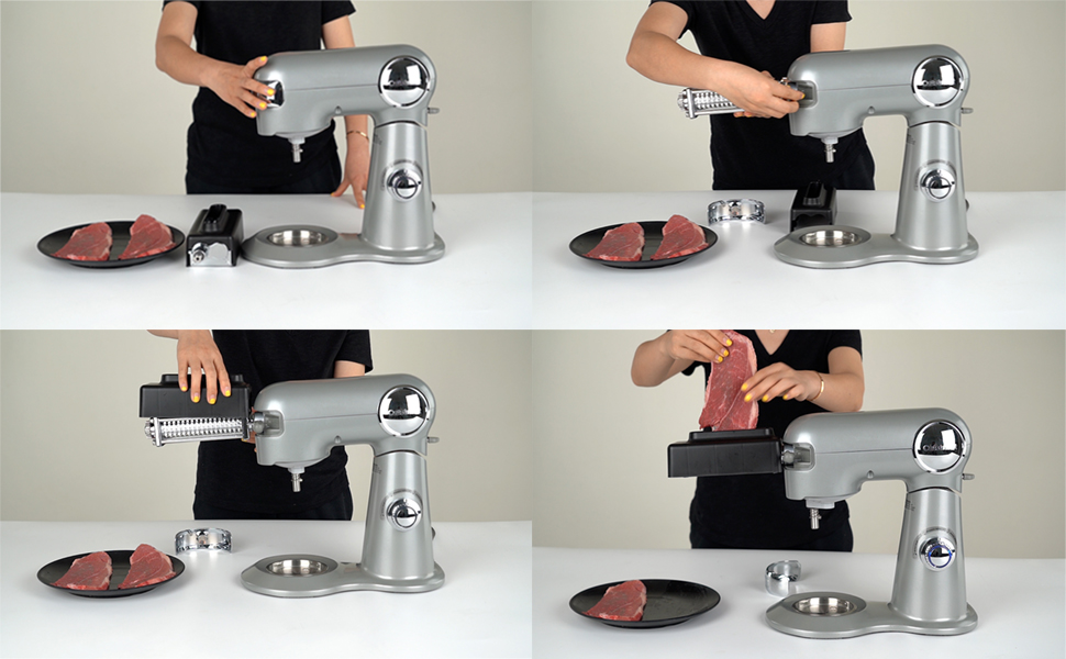 Meat Tenderizer Attachment Compatible with All KitchenAid and Cuisinart Stand Mixers