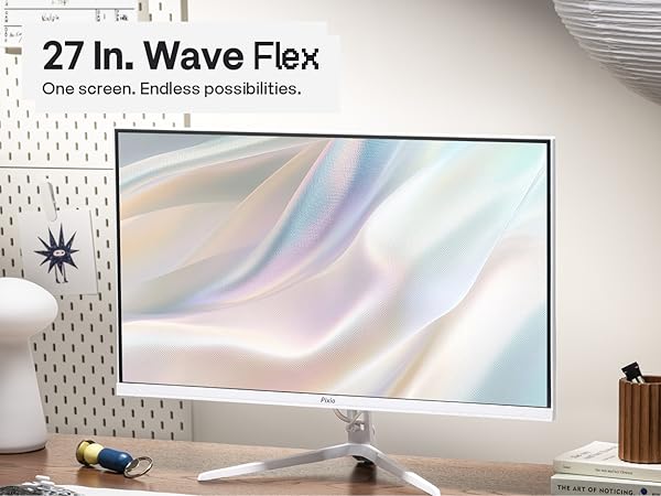 Pixio PX278 WAVEW-O ホワイト180Hz WQHD Pixio PX278 Wave White Gaming Monitor | 27 inch 1440p 180Hz
